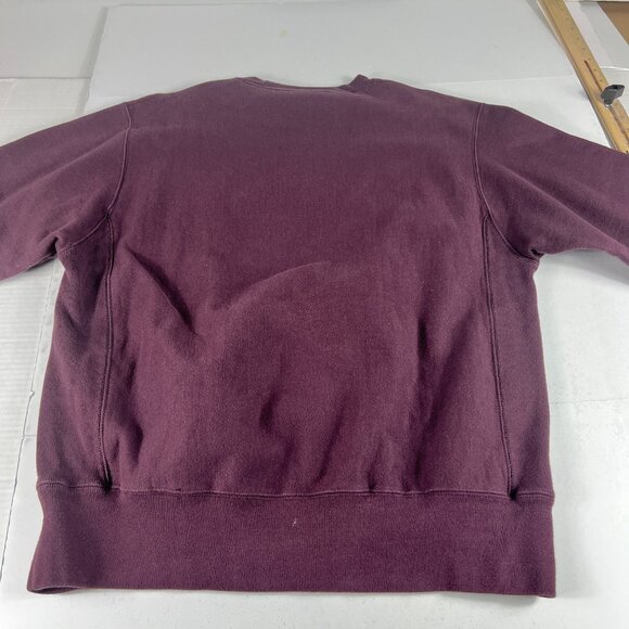 Y2K Champion Reverse Weave Sweatshirt Adult Medium Purple Small Logo Crewneck - Picture 10 of 14